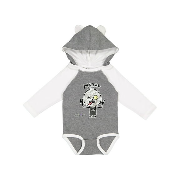 Inktastic Metal Face Boys or Girls Long Sleeve Baby Bodysuit