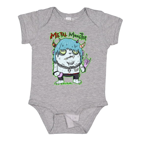 Inktastic Metal Monster Boys or Girls Baby Bodysuit
