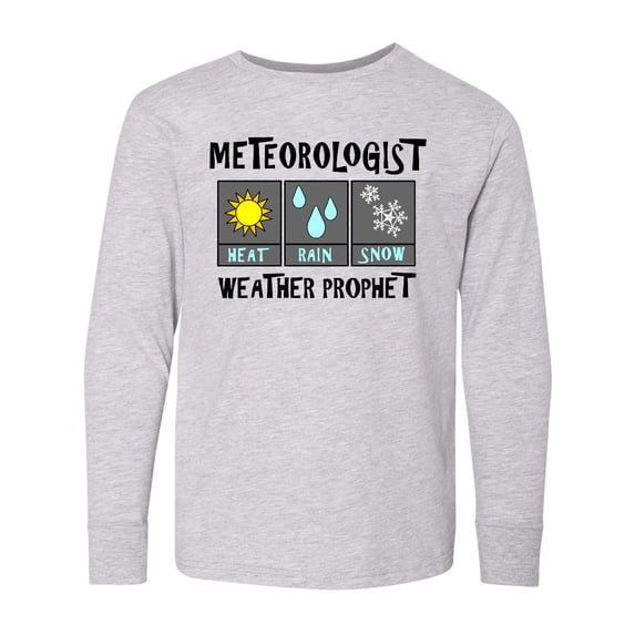 Inktastic Meteorologist Weather Prophet Long Sleeve Youth T-Shirt