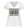 thumbnail image 1 of Inktastic Meteorologist Weather Prophet Women's Plus Size V-Neck T-Shirt, 1 of 5