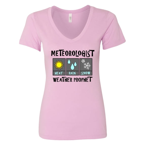 Inktastic Meteorologist Weather Prophet Women's V-Neck T-Shirt