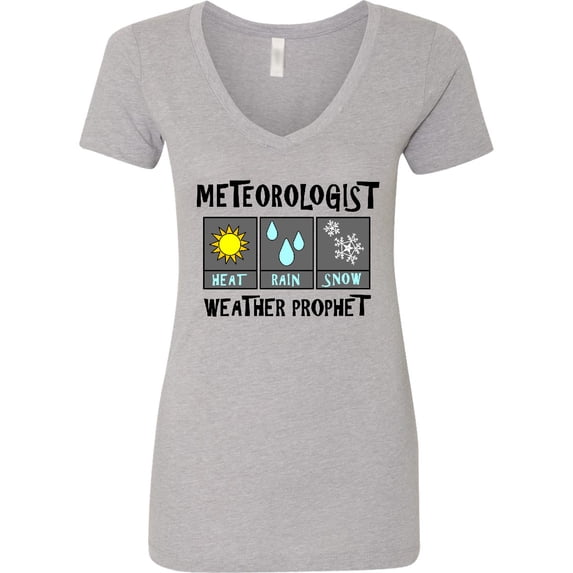Inktastic Meteorologist Weather Prophet Women's V-Neck T-Shirt