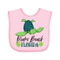 thumbnail image 1 of Inktastic Miami Beach, Florida Happy Sea Turtle Boys or Girls Baby Bib, 1 of 4