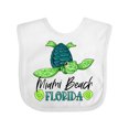 thumbnail image 1 of Inktastic Miami Beach, Florida Happy Sea Turtle Boys or Girls Baby Bib, 1 of 4