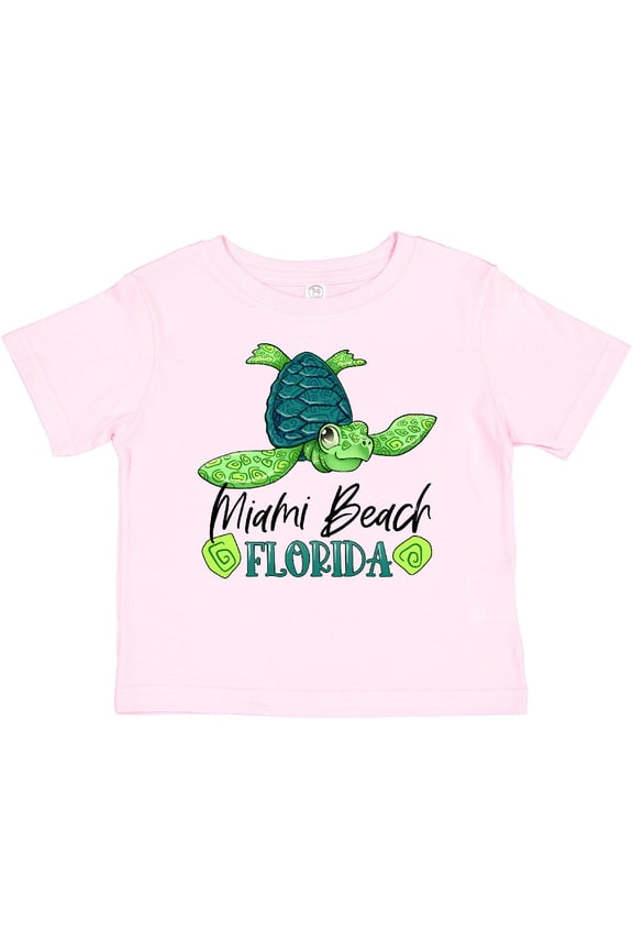 Miami Beach, Florida Happy Sea Turtle Boys or Girls Baby T-Shirt