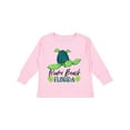 thumbnail image 1 of Inktastic Miami Beach, Florida Happy Sea Turtle Boys or Girls Long Sleeve Toddler T-Shirt, 1 of 5