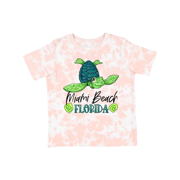Inktastic Miami Beach, Florida Happy Sea Turtle Boys or Girls Toddler T-Shirt