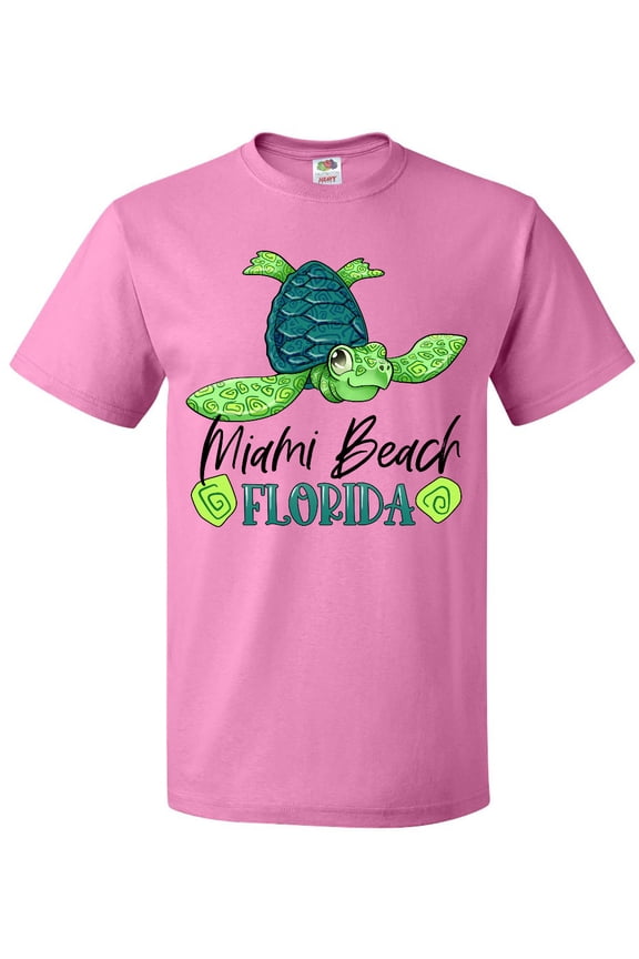 Miami Beach, Florida Happy Sea Turtle T-Shirt