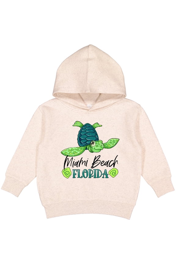 Miami Beach, Florida Happy Sea Turtle Toddler Hoodie
