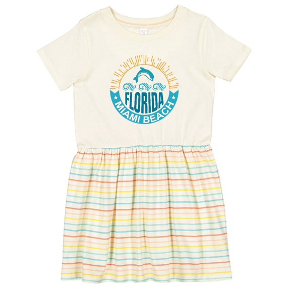 Inktastic Miami Beach Florida Travel Trip Girls Toddler Dress