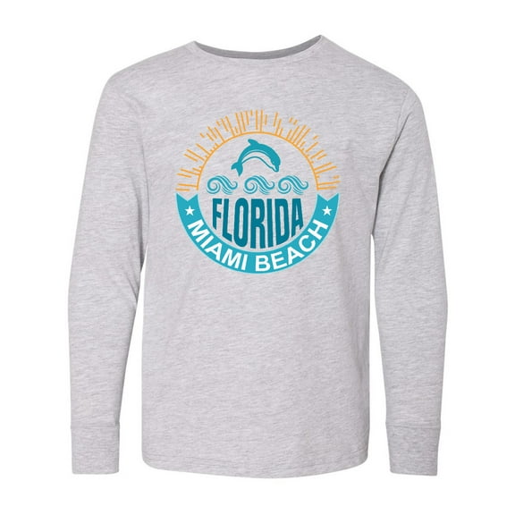 Inktastic Miami Beach Florida Travel Trip Long Sleeve Youth T-Shirt