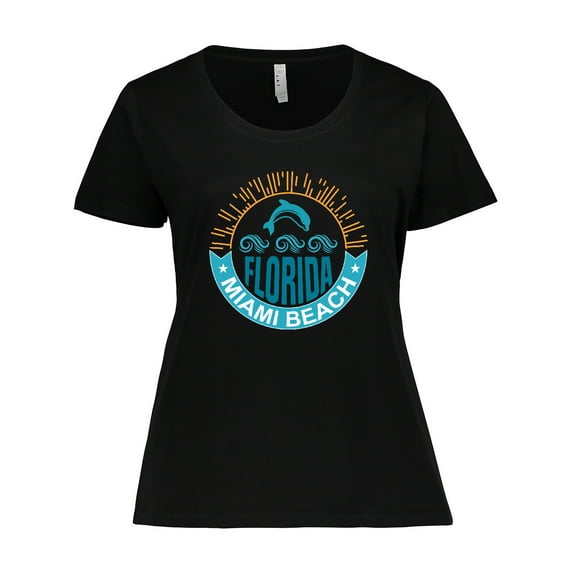 Inktastic Miami Beach Florida Travel Trip Women's Plus Size T-Shirt