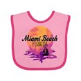 thumbnail image 1 of Inktastic Miami Beach Florida Vacation Sunset Girls Baby Bib, 1 of 4