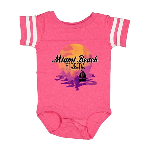 Inktastic Miami Beach Florida Vacation Sunset Girls Baby Bodysuit