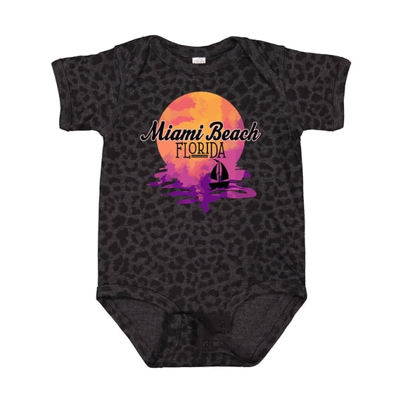 Inktastic Miami Beach Florida Vacation Sunset Girls Baby Bodysuit