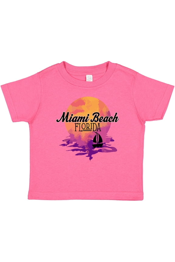 Miami Beach Florida Vacation Sunset Girls Baby T-Shirt