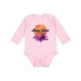 thumbnail image 1 of Inktastic Miami Beach Florida Vacation Sunset Girls Long Sleeve Baby Bodysuit, 1 of 5