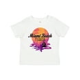 thumbnail image 1 of Inktastic Miami Beach Florida Vacation Sunset Girls Toddler T-Shirt, 1 of 5
