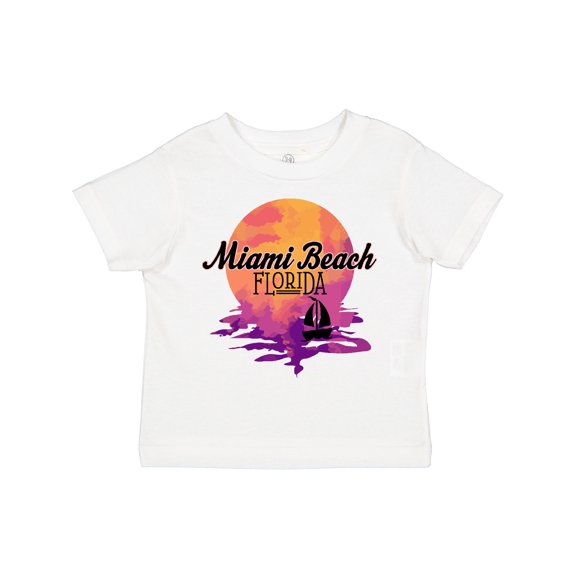 Inktastic Miami Beach Florida Vacation Sunset Girls Toddler T-Shirt