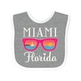 thumbnail image 1 of Inktastic Miami Florida Vacation Beach Trip Girls Baby Bib, 1 of 4