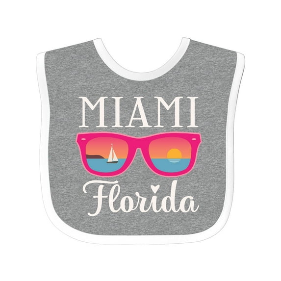 Inktastic Miami Florida Vacation Beach Trip Girls Baby Bib
