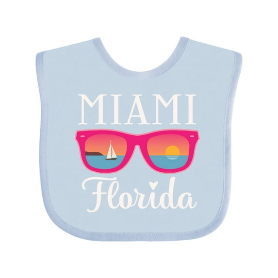 Inktastic Miami Florida Vacation Beach Trip Girls Baby Bib