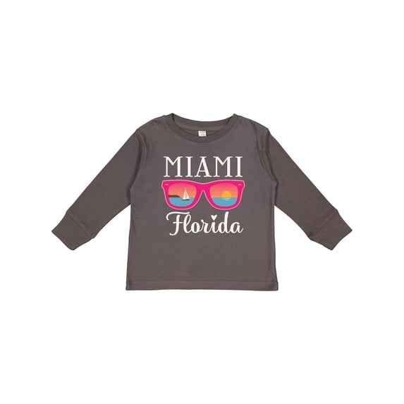 Inktastic Miami Florida Vacation Beach Trip Girls Long Sleeve Toddler T-Shirt