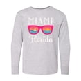 thumbnail image 1 of Inktastic Miami Florida Vacation Beach Trip Long Sleeve Youth T-Shirt, 1 of 5