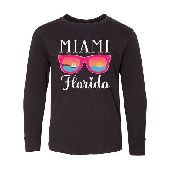 Inktastic Miami Florida Vacation Beach Trip Long Sleeve Youth T-Shirt