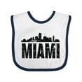 thumbnail image 1 of Inktastic Miami Skyline Grunge Boys or Girls Baby Bib, 1 of 4