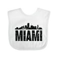 thumbnail image 1 of Inktastic Miami Skyline Grunge Boys or Girls Baby Bib, 1 of 4
