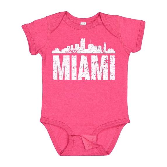 Inktastic Miami Skyline Grunge Boys or Girls Baby Bodysuit