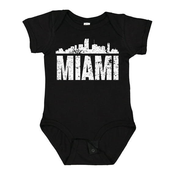 Inktastic Miami Skyline Grunge Boys or Girls Baby Bodysuit