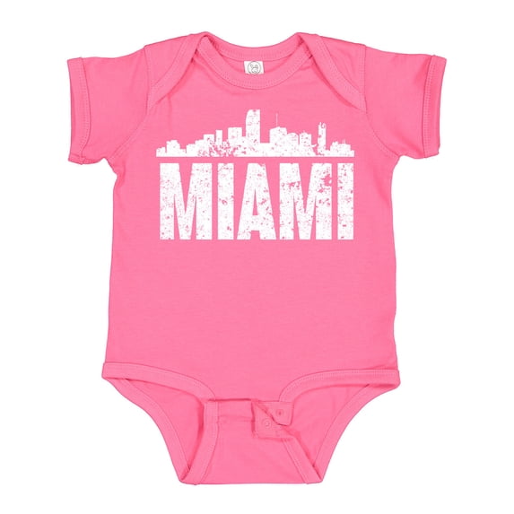 Inktastic Miami Skyline Grunge Boys or Girls Baby Bodysuit