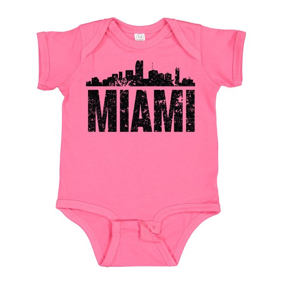 Inktastic Miami Skyline Grunge Boys or Girls Baby Bodysuit