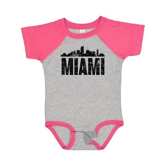 Inktastic Miami Skyline Grunge Boys or Girls Baby Bodysuit