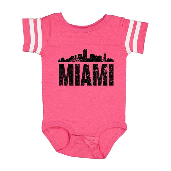 Inktastic Miami Skyline Grunge Boys or Girls Baby Bodysuit