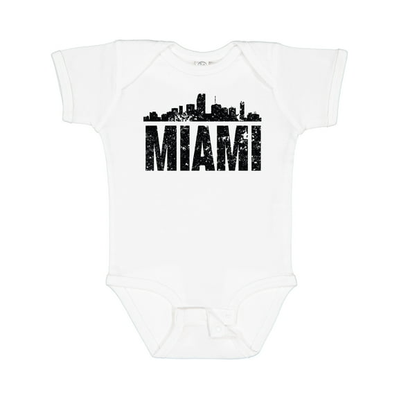 Inktastic Miami Skyline Grunge Boys or Girls Baby Bodysuit