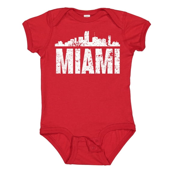 Inktastic Miami Skyline Grunge Boys or Girls Baby Bodysuit