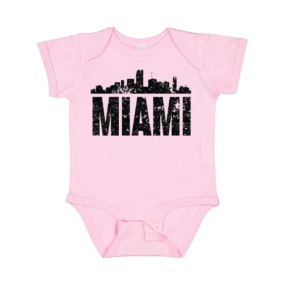 Inktastic Miami Skyline Grunge Boys or Girls Baby Bodysuit