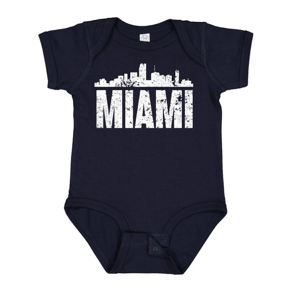 Inktastic Miami Skyline Grunge Boys or Girls Baby Bodysuit