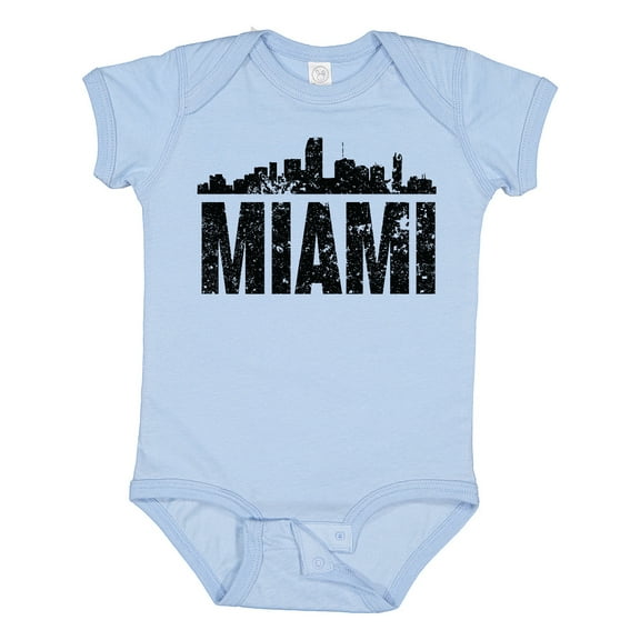 Inktastic Miami Skyline Grunge Boys or Girls Baby Bodysuit