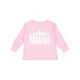 thumbnail image 1 of Inktastic Miami Skyline Grunge Boys or Girls Long Sleeve Toddler T-Shirt, 1 of 5