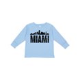 thumbnail image 1 of Inktastic Miami Skyline Grunge Boys or Girls Long Sleeve Toddler T-Shirt, 1 of 5