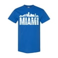 thumbnail image 1 of Inktastic Miami Skyline Grunge T-Shirt, 1 of 5
