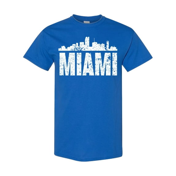 Inktastic Miami Skyline Grunge T-Shirt