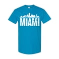 thumbnail image 1 of Inktastic Miami Skyline Grunge T-Shirt, 1 of 5
