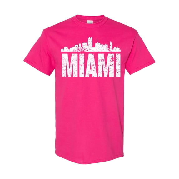 Inktastic Miami Skyline Grunge T-Shirt