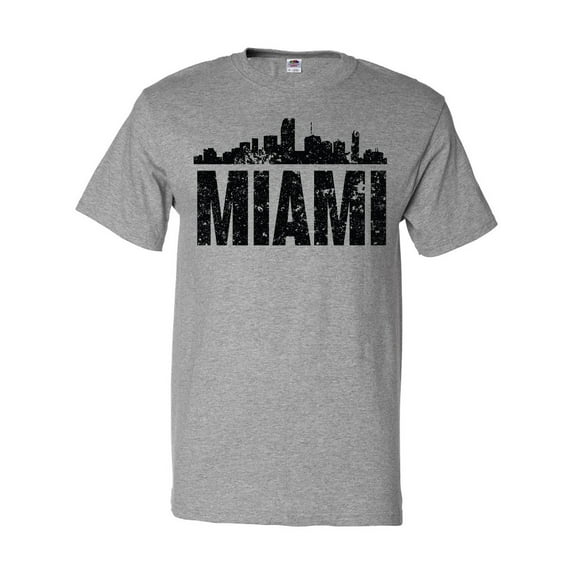 Inktastic Miami Skyline Grunge T-Shirt