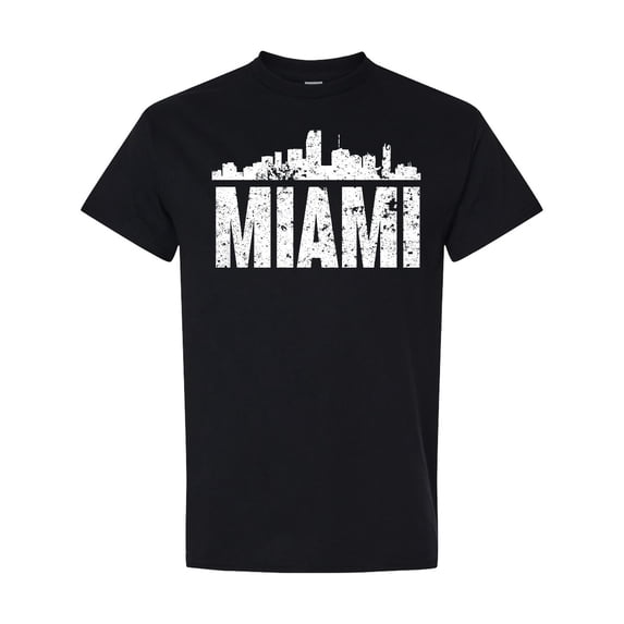 Inktastic Miami Skyline Grunge T-Shirt